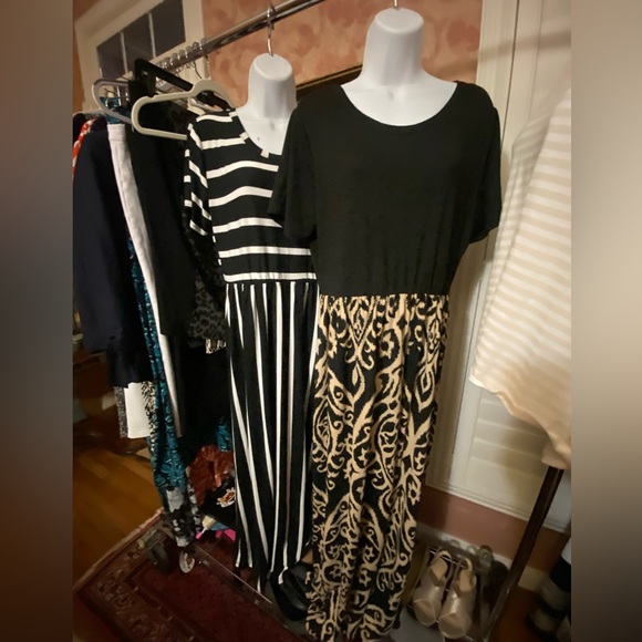 Women’s Short Sleeve Casual Long Maxi Dress w Pockers, Medium - Picture 2 of 6